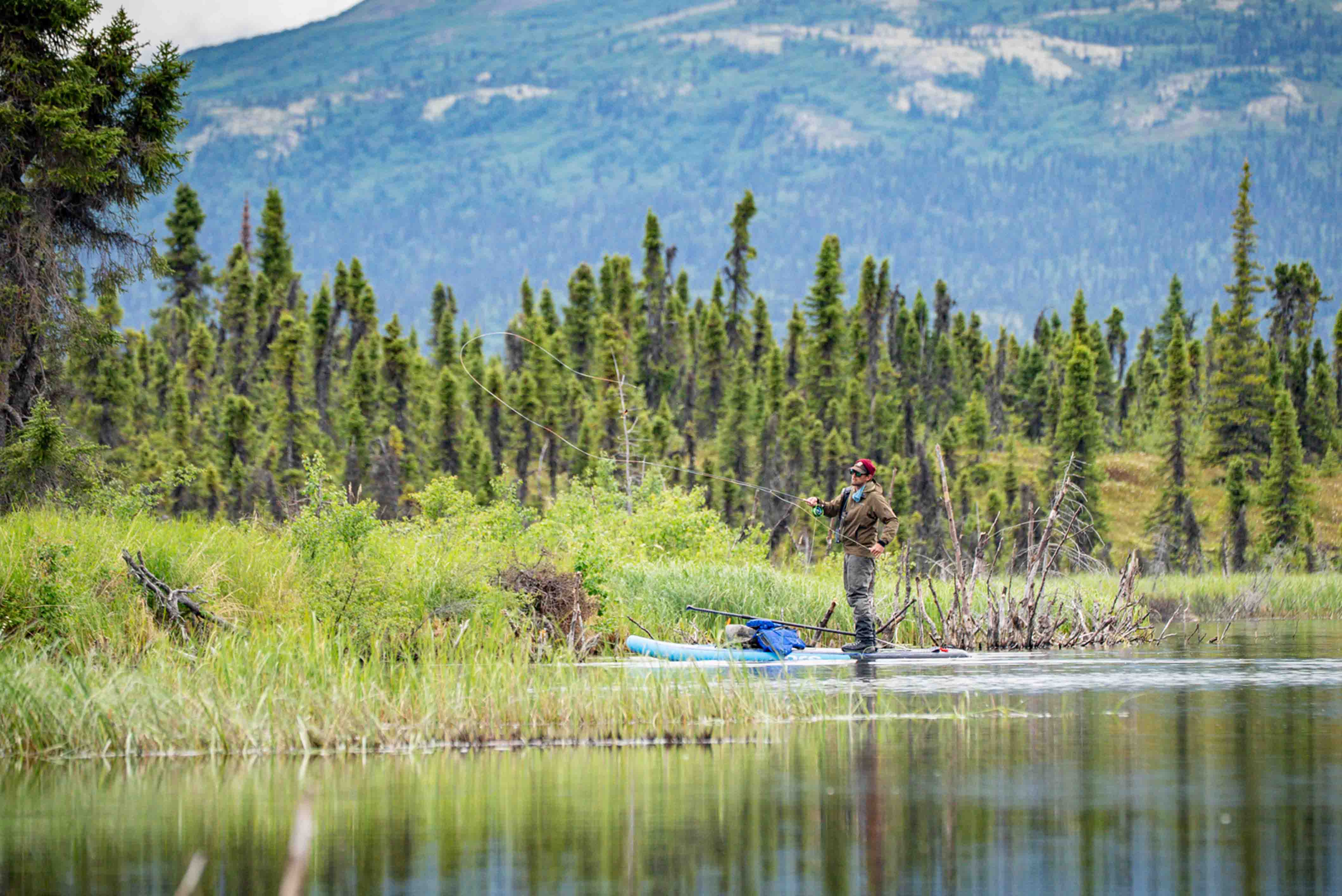 Paddleboarding in Lake Clark National Park