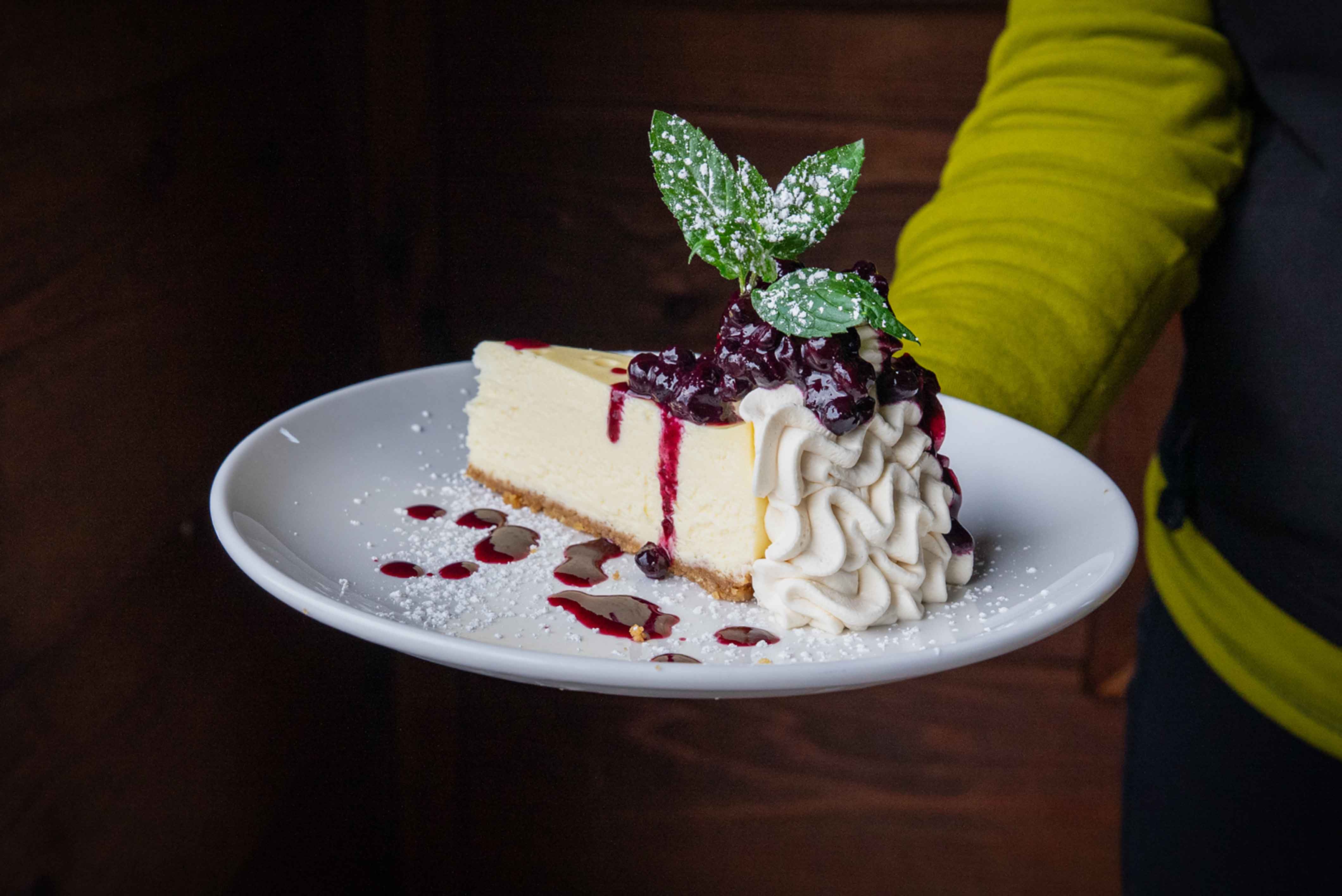 Cheesecake with Locally Foraged Blueberries